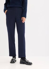 Pantaloni con elastico in vita e risvolto, Blu, Taglia 52, bonprix
