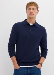 Maglione in filato fine con pregiata lana merino slim fit, Blu, Taglia 48/50 (M), bonprix