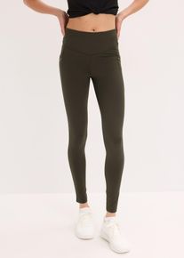 Leggings termici con dettagli riflettenti e tasca per il cellulare, Verde, Taglia 46/48 (M), bonprix