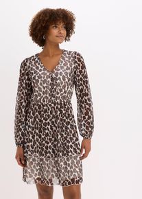 Abito tunica in morbido mesh, Marrone, Taglia 54/56 (XL), bonprix