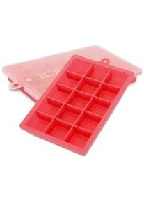 Intirilife Eiswürfelform 2er Set , Rot , Kunststoff , 13x2.5x18 cm , Essen & Trinken, Barausstattung