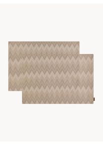 Missoni Stolové prestierania Brest, 2 ks Béžová Umelé vlákno, Látka Š 38 x D 52 cm