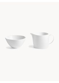 Wedgwood Komplet cukiernicy i mlecznika z porcelany kostnej Gio, 2 elem. Biały Różne rozmiary