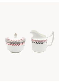 Wedgwood Cukiernica i mlecznik z porcelany kostnej Festive Kolorowy Różne rozmiary
