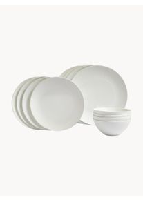Wedgwood Komplet naczyń z porcelany kostnej Gio, dla 4 osób, 12 elem. Biały Różne rozmiary