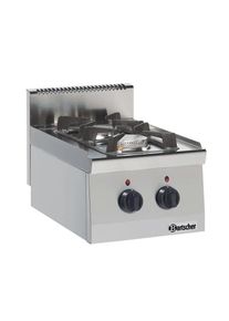 Bartscher Fourneau à gaz inox - 2 brûleurs - 48/72 cm | Professionnel | HoReCa | CHR