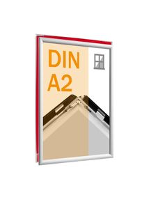 Cadre clic-clac pour vitrine, aluminium, A2, argent