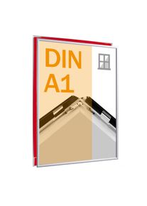 Cadre clic-clac pour vitrine, aluminium, A1, argent
