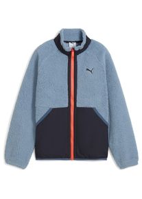 Puma, Jungen, Laufjacke, Hybrid Sherpa Jacket (128), Blau, 128