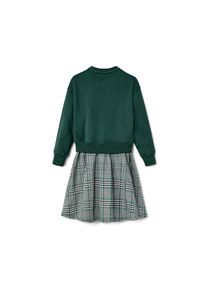 Tchibo - Sweatkleid mit Webrock - Mädchen - Gr. 146/152 - dunkelblau/kariert