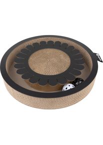 District 70 Katzen-Spielzeug Spielboard Bloom Black, 32 x 32 x 6 cm (Kratzspielzeug Katze), Katzenspielzeug