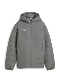 Puma, Jungen, Laufjacke, teamADDITIONS Hooded Padded Jacket Jr (152), Grau, 152