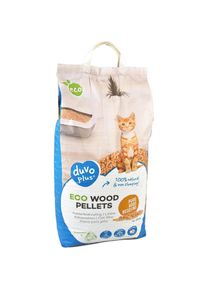 Duvoplus Katzenstreu Eco Holzpellets 10 kg, Packungsgrösse: 20 l (Nicht klumpend, 10.55 kg), Katzenstreu