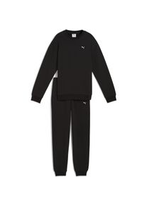 Puma, Jungen, Laufjacke, ESS ELEVATED Relaxed Crew Sweat Suit FL B (128), Schwarz, 128