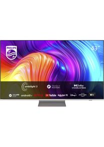 Philips LED-Fernseher »43PUS8807/12« 108 cm/43 ′′ Android TV Smart-TV in silberfarben, Größe 43 ′′