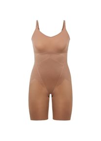 Spanx, Damen, Bodys, Dünnstärke 2.0 - geschlossen - Bust Mid -Doigh Bodysuit - Farbcafé Au Lait (dunkle Hautfarbe), Beige, (L)