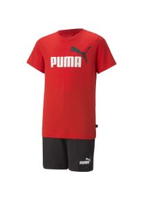 Puma, Mädchen, Sportshirt, Short Jersey Set B (104), Rot, 104