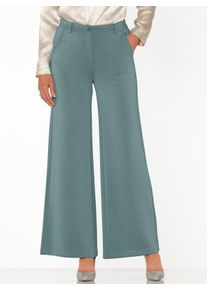 CREATION L PREMIUM Dames Broek van subtiel glanzend jersey in jade ,maat 36, Witt, 50% Modal, 44% Polyester, 6% Elastan