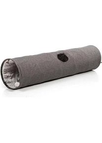 CanadianCat Katzentunnel mit Kuschelfell grau (Katzentunnel), Katzenspielzeug