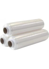 TransPak, Verpackungsmaterial, Handstretchfolie Breite 430mm Länge 600m transparent randverstärkt Stärke 8μ (6 Stück)