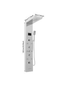 Smart Shower Panel Mechanism with LED Display, 2 Shower Modes Wall Mounted Full Body Shower Mechanism