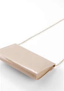 Pochette effet verni - beige - taille 14x23 cm - bonprix
