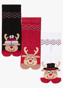 Lot de 3 paires de chaussettes thermiques - blanc - taille 35-38 - Tissu éponge - bonprix