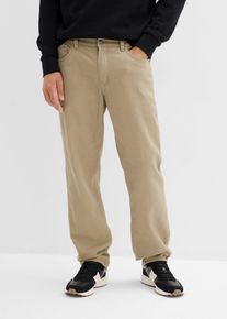 Pantalon thermique droit et décontracté taille élastiquée - vert - taille 44 - 100% coton - bonprix