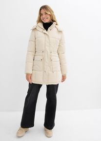 Doudoune mi-longue avec taille resserrable - beige - taille 48 - bonprix