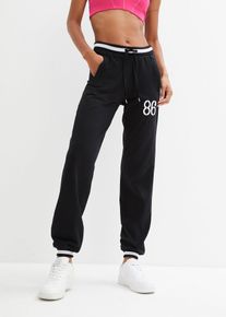 Pantalon sweat en mati&egrave;re &eacute;lastique - noir - taille 38/40 (S) avec coton - bonprix