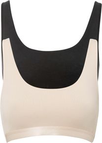 Lot de 2 brassières en coton - noir - taille 42 avec coton - bonprix
