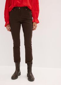 Pantalon en twill de coton extensible - marron - taille 46 avec coton - bonprix