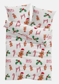 Parure de lit à motif pain d’épices - blanc - taille 135x200 cm avec coton - bonprix