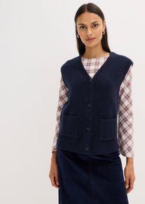 Gilet sans manches en maille - bleu - taille 38/40 (S) - bonprix