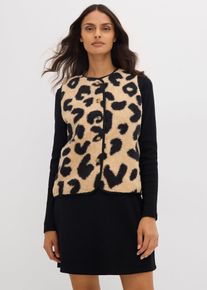 Gilet sans manches en sherpa - latte macchiato - taille 44 - bonprix