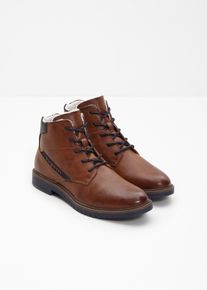 Boots lacées en cuir Bugatti - marron - taille 41 - Cuir lisse - bonprix
