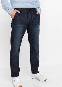 Jean jogger droit et léger à taille élastiquée Regular - bleu - taille 52 avec coton - bonprix