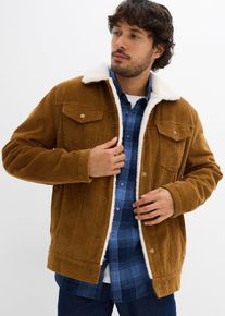 Blouson en velours côtelé doublé sherpa - marron - taille 56/58 (XL) - Velours côtelé - bonprix