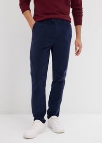 Pantalon Regular en velours côtelé extensible fuselé - bleu - taille 56 - Velours côtelé - bonprix