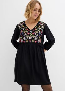 Robe-tunique en viscose fluide - noir - taille 52 - Viscose - bonprix