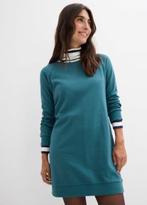 Robe sweat - p&eacute;trole - taille 34/36 (XS) avec coton - bonprix