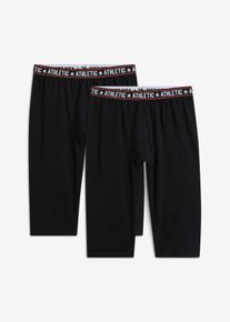 Lot de 2 pantalons sous-vêtements coton longueur 3/4 - noir - taille 8 (XXL) avec coton - bonprix