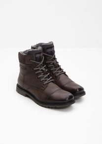 Boots lacées en cuir Bugatti - marron - taille 41 - Cuir lisse - bonprix