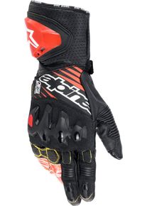 Alpinestars GP Tech V2, gloves , color: Black/White/Neon-Red , size: 3XL