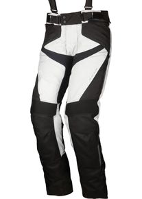 Modeka Lonic, stoffen broek , kleur: lichtgrijs/zwart , maat: L