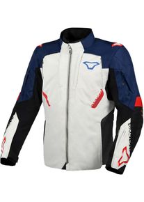 Macna Notch, textile jacket waterproof , color: Light Grey/Blue/Red , size: XXL