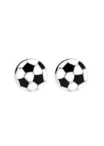 Elli Boucles d'oreilles 'Sport' Femme noir, blanc taille One Size