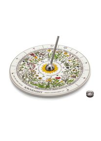 HELIOS Cadran solaire avec horloge florale Porcelaine