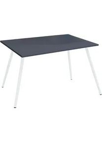 Mid.you Schreibtisch , Anthrazit, Weiß , Metall, Holzwerkstoff , rechteckig , konisch , 50x70x138 cm , Büromöbel, Schreibtische, Schreibtische