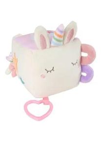 Patinio Softwürfel , Lila, Weiß, Pink , Kunststoff, Textil , 12x12x12 cm , unisex , Bsci , Spielzeug, Babyspielzeug, Greiflinge & Rasseln